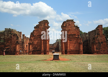 Argentinien, Missiones, Jesuiten-Missionen von den Guaranis: San Ignacio Mini, UNESCO Welt Kulturerbe Stockfoto