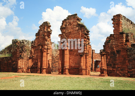 Argentinien, Missiones, Jesuiten-Missionen von den Guaranis: San Ignacio Mini, UNESCO Welt Kulturerbe Stockfoto