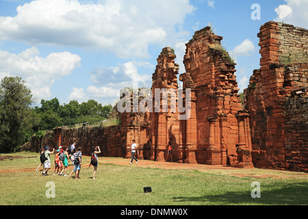 Argentinien, Missiones, Jesuiten-Missionen von den Guaranis: San Ignacio Mini, UNESCO Welt Kulturerbe Stockfoto