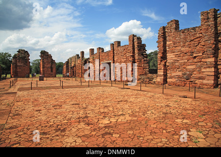 Argentinien, Missiones, Jesuiten-Missionen von den Guaranis: San Ignacio Mini, UNESCO Welt Kulturerbe Stockfoto