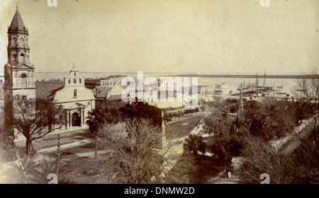 Vogelperspektive des Platzes: Saint Augustine, Florida Stockfoto