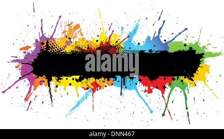 Abstract Grunge Hintergrund mit bunten Farbe Spritzer Stock Vektor