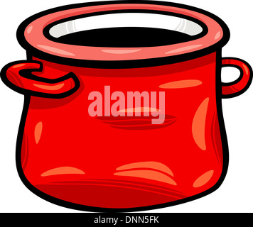 Cartoon Illustration des roten Glas oder Topf-ClipArt-Grafiken Stockfoto