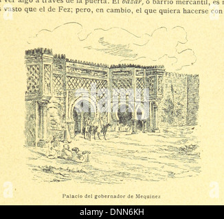 Dieses Bild aus Juliain A. de Sestris „Por todo Marruecos“ zeigt eine detaillierte Darstellung Marokkos, die sein Reich beschreibt. Das 1885 erschienene Buch bietet eine umfassende Darstellung des Landes mit verschiedenen Illustrationen. Das Thema beleuchtet die kulturelle und historische Bedeutung Marokkos im späten 19. Jahrhundert. Stockfoto