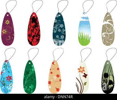 Verschiedene florale Lesezeichen Design einsetzbar Stock Vektor