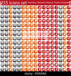 Größte Sammlung von verschiedenen Symbole für den Einsatz in Web-design Stock Vektor