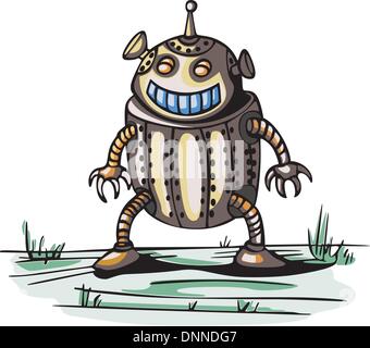 Außerirdischer Roboter. Cartoon. Farbe-Vektor-illustration Stock Vektor