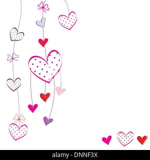 Nette Karte mit Herzen an besonderen Tag Stock Vektor