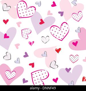 Niedliche Hintergrund mit Herzen an besonderen Tag Stock Vektor