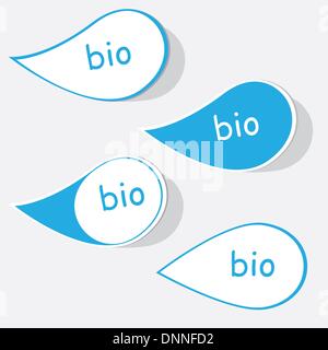 Etiketten mit Wort bio Stock Vektor