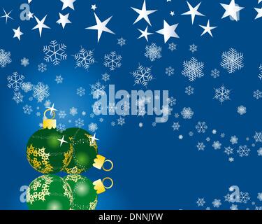 Weihnachten (Neujahr) Postkarte. Vektor-Illustration. Stock Vektor