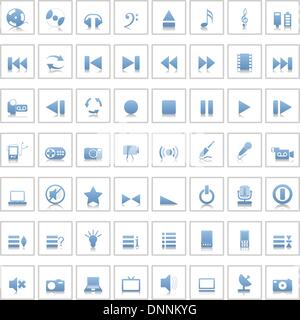 Vektor-Sammlung von verschiedenen Musik-Themen-Ikonen Stock Vektor