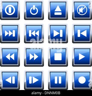 Vektor-Sammlung von verschiedenen Musik-Themen-Ikonen Stock Vektor