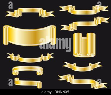 Kollektion von Vektor-Bänder hell in unterschiedlicher Form Stock Vektor