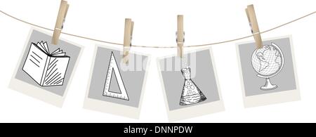 Zurück zu Schule-Design-Hintergrund. Vektor-Illustration. Stock Vektor