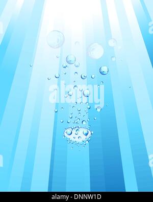 Unterwasser Strahlen Hintergrund für Design zu verwenden. Vektor-Illustration. Stock Vektor