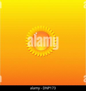 Sonnigen Hintergrund mit stilisierter Sonnenblume-sehr hell und sonnig Hintergrund mit stilisierter Sonnenblume Stock Vektor