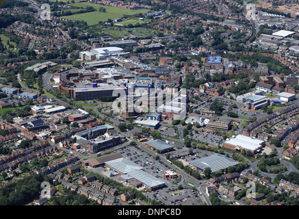 Aerial Überblick Redditch Stadtzentrum Stockfoto