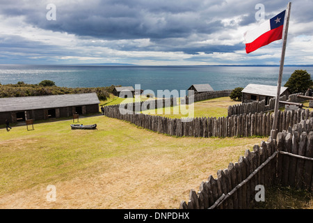 Chile, Magallanes und Antarktis, Fort Bulnes Stockfoto