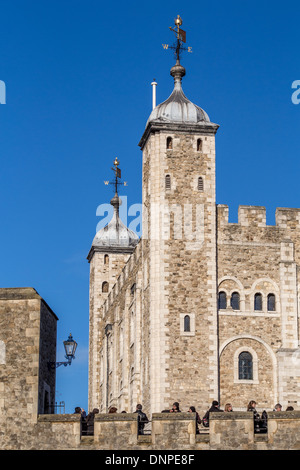 Der weiße Turm in den Tower of London Stockfoto