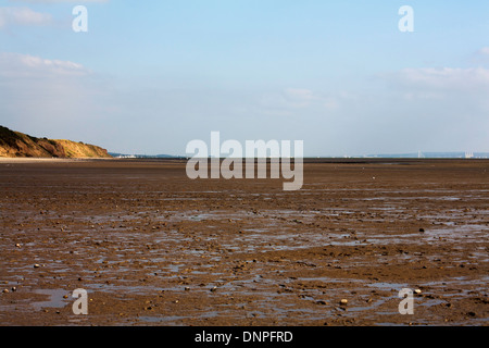 Wattenmeer bei Thurstaston auf der Halbinsel Wirral-Cheshire England Stockfoto