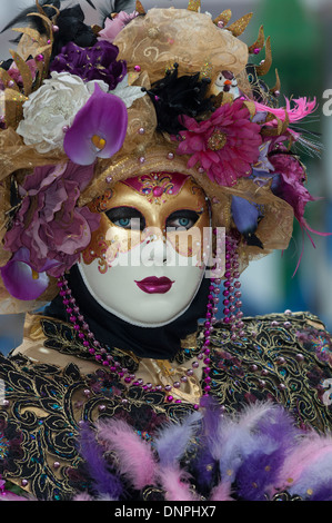 Kostümierte Karnevals Teilnehmer, San Marco, Venedig, Italien Stockfoto