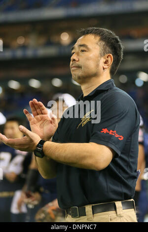 Tokyo Dome, Tokio, Japan. 3. Januar 2014. Makoto Ohashi (Möwen), 3. Januar 2014 - American Football: American Football Championship "Reisschüssel" zwischen Obic Möwen Japan 34-16 Kansei-Gakuin-Universität Kämpfer im Tokyo Dome, Tokio, Japan. Bildnachweis: YUTAKA/AFLO SPORT/Alamy Live-Nachrichten Stockfoto