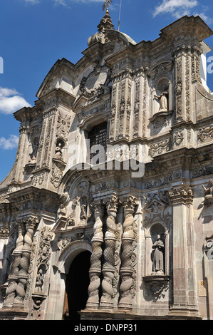 Fassade der Kirche der Jesuiten, Quito Stadt, Hauptstadt von Ecuador Stockfoto