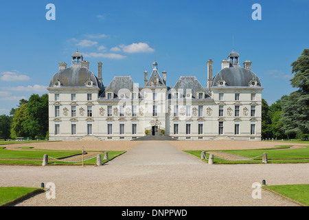 Blick auf das 17. Jahrhundert Chateau de Cheverny, UNESCO-Weltkulturerbe, Loir-et-Cher, Loire, Loiretal, Frankreich Stockfoto