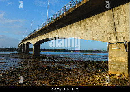 Brücke über la Seudre in la Tremblade in Charente-Maritime, Frankreich. Stockfoto