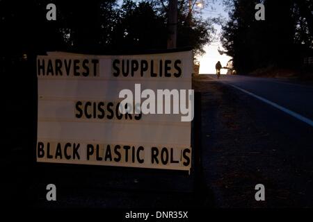 North San Juan Area, Kalifornien, USA. 16. Oktober 2013. Die Gartenarbeit Händler verkauft alle ein Trimmer braucht. Jamie Forde/NurPhoto/ZUMAPRESS.com/Alamy © Live-Nachrichten Stockfoto