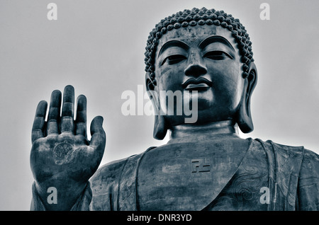 Riesige Buddha auf Lantau Island, Hong Knog, Asien, Stockfoto