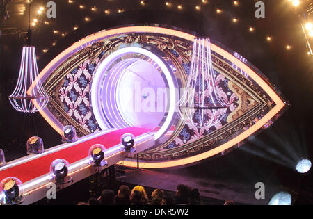 Borehamwood, Hertfordshire, UK. 3. Januar 2014. Kanal 5 Celebrity großen Bruder Start Nacht in Elstree Studios in Borehamwood, Hertfordshire - Credit: KEITH MAYHEW/Alamy Live-Nachrichten Stockfoto