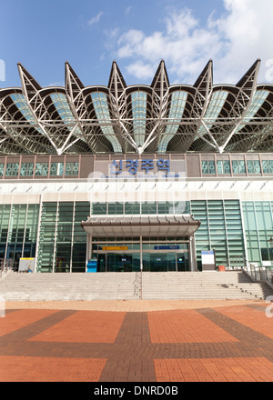 Neue Korail KTX Bahnhof - Gyeongju, Südkorea Stockfoto