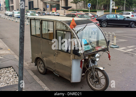 Spezielle Moto-Taxi auf die Steet in Bejing, China Stockfoto