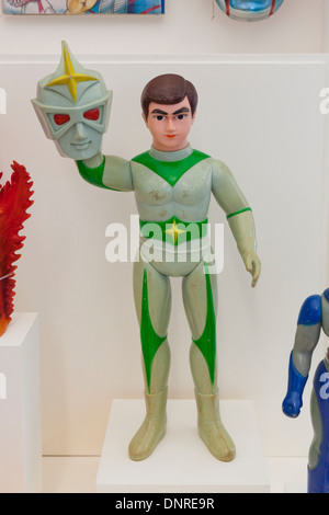 Vintage Mirrorman Figur - japanische Manga Charakter Spielzeug, ca. 1971 Stockfoto