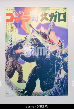 "Godzilla vs Megalon" Vintage japanische Monster-Film-Poster, ca. 1973 Stockfoto