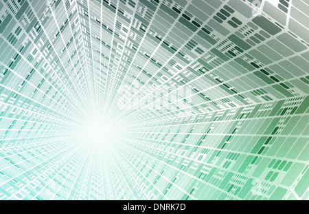 Datenautobahn im Internet mit Datenbausteine Stockfoto