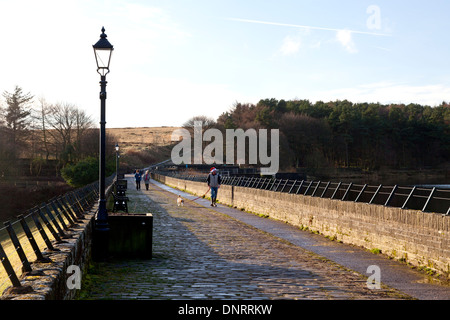 Die Promenade am Ogden Wasserreservoir, Halifax, West Yorkshire Stockfoto