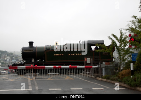 Dampfzug Kingswear Devon Stockfoto