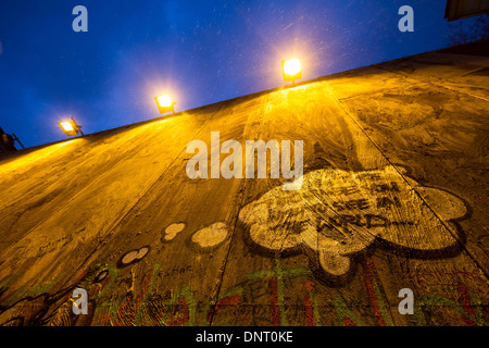 Bethlehem-Wand-Kunst-Installation von Justin Butcher in London Stockfoto