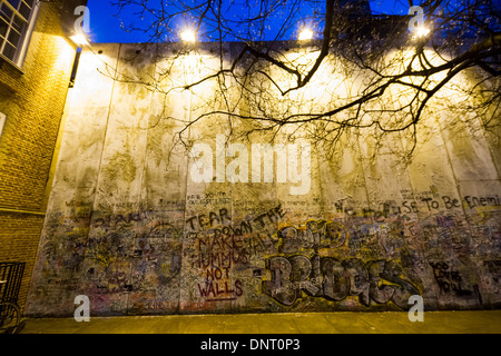 Bethlehem-Wand-Kunst-Installation von Justin Butcher in London Stockfoto