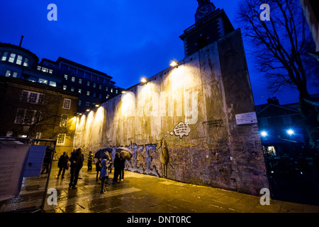 Bethlehem-Wand-Kunst-Installation von Justin Butcher in London Stockfoto