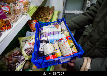 Die Lewisham Lebensmittelbank in New Cross, London, UK. Stockfoto