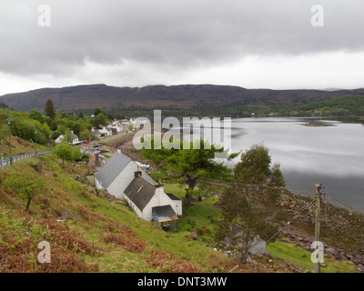 Shieldaig Dorf, Loch Shieldaig, Wester Ross, Schottland. Stockfoto