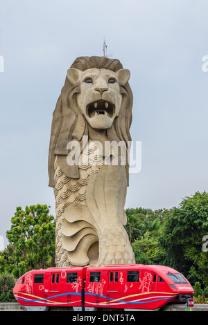 Merlion Statue in Sentosa Island, Singapur Stockfoto