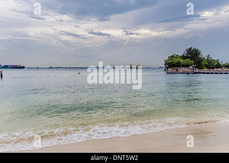 Palawan Beach, Sentosa Island, Singapur Stockfoto