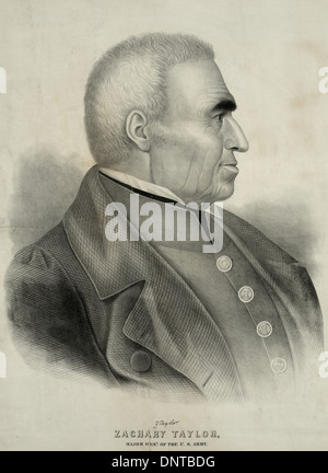 Zachary Taylor, Major General der US Army c1847 Mai 19, später Präsident der USA Stockfoto