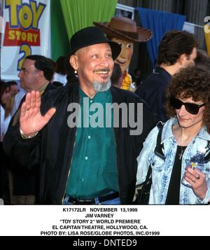 13. November 1999 - K17172LR NOVEMBER 13,1999.JIM VARNEY.'' TOY STORY 2'' PREMIERE.EL CAPITAN WELTTHEATER, HOLLYWOOD, CA... LISA ROSE / 1999 (Kredit-Bild: © Globe Photos/ZUMAPRESS.com) Stockfoto