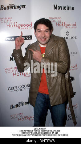 29. April 2001 - JOEL MIKELY.3RD MOVIELINE YOUNG HOLLYWOOD AWARDS. HOUSE OF BLUES, LOS ANGELES, CA 4/29. PAUL SKIPPER / 2001 K21645PSK (Kredit-Bild: © Globe Photos/ZUMAPRESS.com) Stockfoto